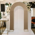 thumbnail image 2 of Efavormart 7ft Taupe Spandex Fitted Open Arch Backdrop Cover, Double-Sided U-Shaped Wedding Arch Slipcover, 2 of 11