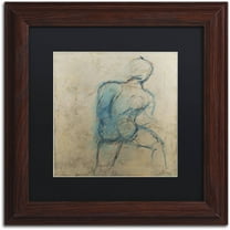 Trademark Fine Art "Iron Man" Canvas Art by Joarez, Black Matte, Wood Frame