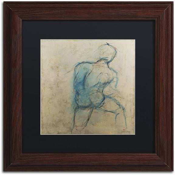 Trademark Fine Art "Iron Man" Canvas Art by Joarez, Black Matte, Wood Frame