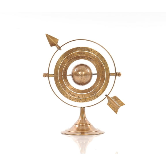5.5" x 7" x 8.5" Brass Armillary