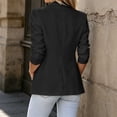 thumbnail image 3 of Fengqque Women’s Notched Lapel Single Button Blazer Long Sleeve Loose Relaxed Fit Solid Color office Casual Suit Jacket Gray M, 3 of 5