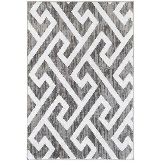 LR Resources GRAC281121GRY5272 5 Pi 2 Po x 7 Pi 2 Po Rug&44; Gris