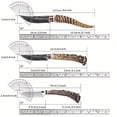 thumbnail image 5 of Plys Fixed Blade Knife with Sheath, 3 Pcs Hunting Knives Set, Survival Bushcraft Knife for Camping Outdoor Sport Cutting Meat Fruits, 5 of 8