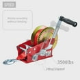 thumbnail image 3 of OPENROAD 3500lbs Hand Winch Boat Trailer Winch, Manual Winch with 10m(32ft) Strap Crank Winch, Towing Winch, Operated Two-Way Ratchet Marine Boat Trailer (Red 3500lbs), 3 of 7