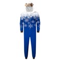 thumbnail image 2 of Odeerbi Matching Family Christmas Pajamas Sets Parent-Child Warm Hooded Jumpsuit Set Xmas Printed Home Wear Loungewear Sleepwear Jammies for Dad, 2 of 7
