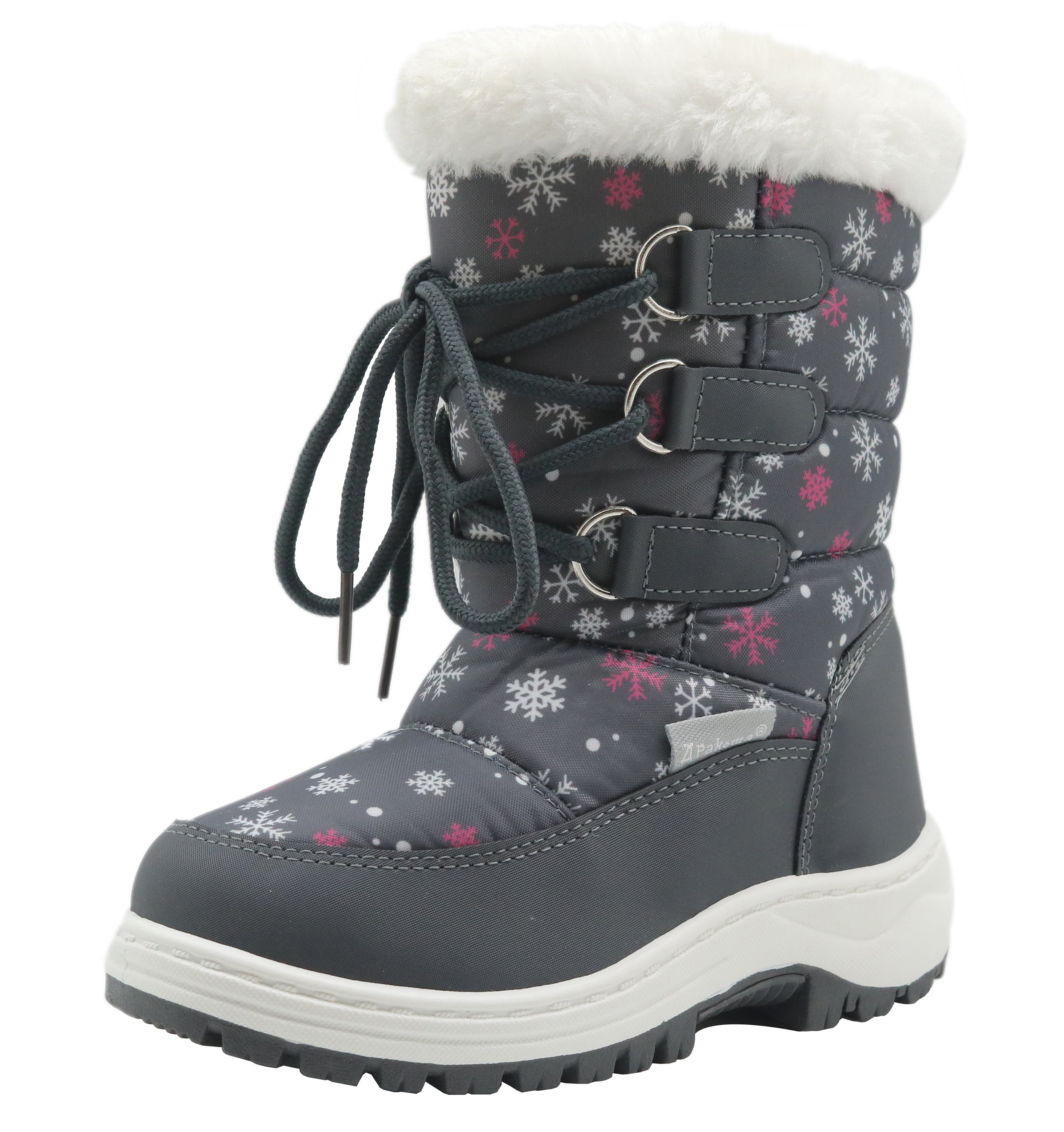 Apakowa Kids Girls Insulated Winter Warm Snow Boots (Toddler/Little