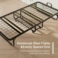thumbnail image 4 of Feonase Folding Bed with Mattress, Roll Away Beds for Adults, Portable Foldable Bed, 76" x 38" Fold up Bed with Metal Frame on Wheels, Space Saving, 4 of 9