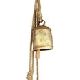 thumbnail image 3 of Vivanta Giant Cow Bells Set Rustic Vintage Lucky Harmony Cluster Christmas Bells on Jute Rope, Wind Chimes Wall Décor 36", Gold, 3 of 11