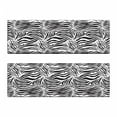 thumbnail image 2 of Zebra Print Bench Cushion Set of 2, Striped Zebra Animal Print Nature Wildlife Inspired Simplistic Illustration, Standard Size Foam Pad and Decorative Cover, Black White, by Ambesonne, 2 of 4