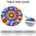 thumbnail image 6 of Rainbow Tie Dye Mandala Pattern Round Fitted Tablecloth with Elastic Edge,Dining Table Cover Waterproof,Outdoor Round Tablecloth for Camping,Dining,Indoor and Outdoor, 6 of 7