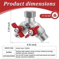thumbnail image 3 of 2-Way Heavy Duty Hose Y Splitter, 3/4" GHT Stainless Steel Garden/Water Hose Connector, Full Flow Adapter with Wrench, 3 of 8