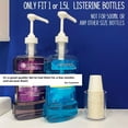 thumbnail image 5 of Dispenser Pumps for Listerine 1 or 1.5 Liter Mouthwash Bottles with Cup Holders, Resuable Cups and Clear Plastic Paper Cup Dispenser - Fits Total Care, Original, Zero Alcohol, Cool Mint, etc, 5 of 6