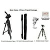 3 Piece Best Value Tripod Package For The SONY HDR-XR520V HDR-XR500V HDRCX12, HDR-CX7 HDR-SR8 HDR-SR7 HDR-SR5C Camcorders Includes 1 professional 75 Inch Tripod With Carrying Case, 1 Professional 67 I