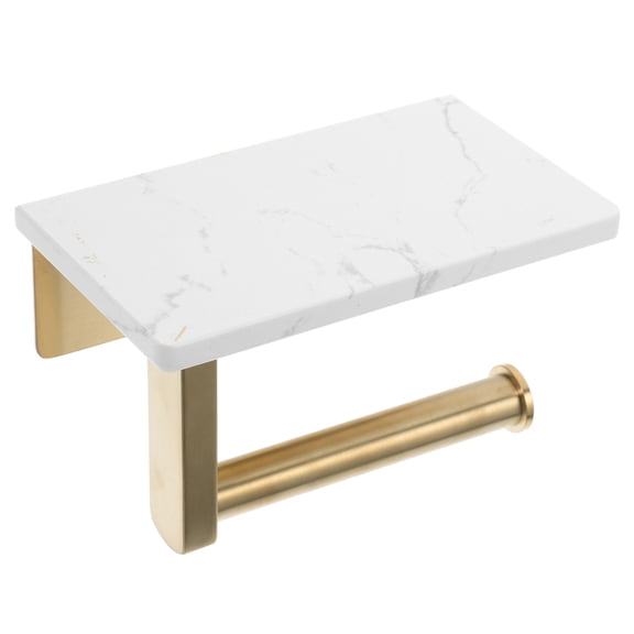Weiweiguan Stainless Steel Marble Toilet Paper Holder Wall Mount Napkin Holder Paper Towel Holder for Bathroom