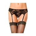 thumbnail image 2 of Lace garterbelt and g-string (Stocking not included) 7707-BLACK, 2 of 2