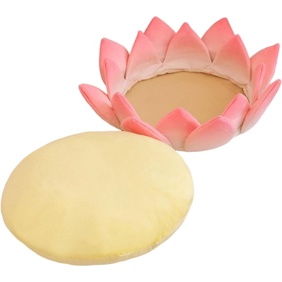 Lotus Seating Cushion Chair Pad Floor Pillow Cute Flower Shaped Seating Cushion for Dining Chair, 20cm