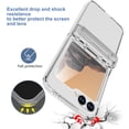 thumbnail image 3 of Dteck for Samsung Galaxy Z Flip 6 Case with Hinge Cover & Built-in Stand & Tempered Glass Screen Protector,Military Grade Drop Protection, Heavy Duty Matte Hard Slim Case for Samsung Z Flip6,Clear, 3 of 7