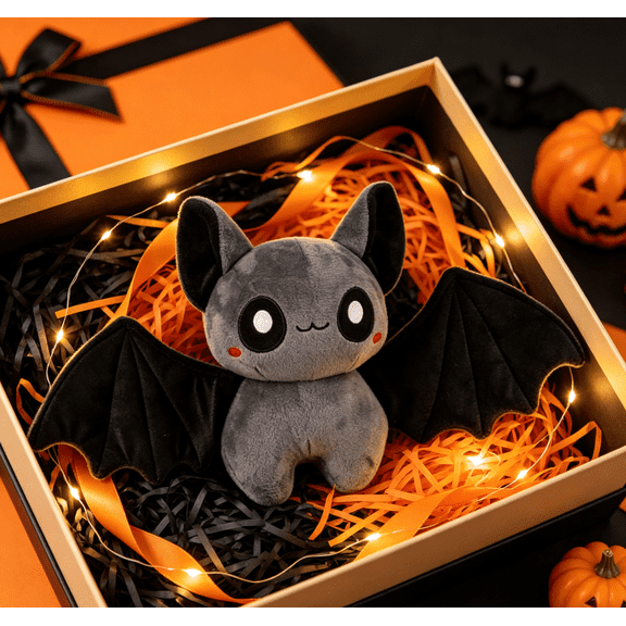 weibbin Halloween Gifts Plush Bat - Halloween Stuffed Animal Toy, Bedtime Doll, Xmas Furry Gift for Kids & Babies