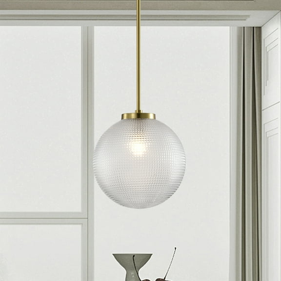 Sokix 9.8 in. 1-Light Indoor Black Finish Pendant Light