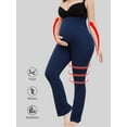 thumbnail image 2 of Bearsland Women's Plus Size Maternity Leggings over Belly Pregnancy Yoga Pants Active Wear Workout Pants with Pocket 3-Pack, 2 of 7