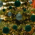 thumbnail image 5 of 36-Piece Flocked Christmas Ball Ornaments Set – 2.36" Green Suede Texture Holiday Tree Decorations – Assorted Shapes for Christmas Trees, Parties, Weddings, and Home Décor, 5 of 6