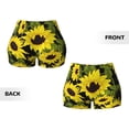 thumbnail image 5 of Picia Sunflowers In Vintage Printed Workout Shorts for Women Seamless Scrunch Butt Lifting High Waisted Yoga Gym Booty Running Moisture-wicking Short Pants-Small, 5 of 9
