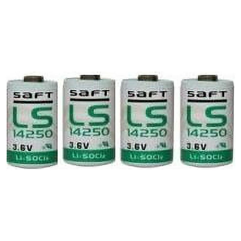 Saft 1/2AA Size Lithium Batteries (3.6v & 1200 mAh) 4 Pack