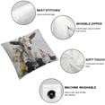 thumbnail image 4 of COMIO Animal Throw Pillow Cover Farm Animals Cute Goat and Chickens Decorative Pillowcase for Sofa and Bed Couch,2 pcs White, 4 of 6