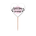 thumbnail image 1 of Together Forever Quote Style Toothpick Flags Heart Lable Cupcake Picks, 1 of 3