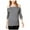 Grey - hthrgry, variant on bar III Womens Cold-Shoulder Pullover Sweater, Black, XX-Small