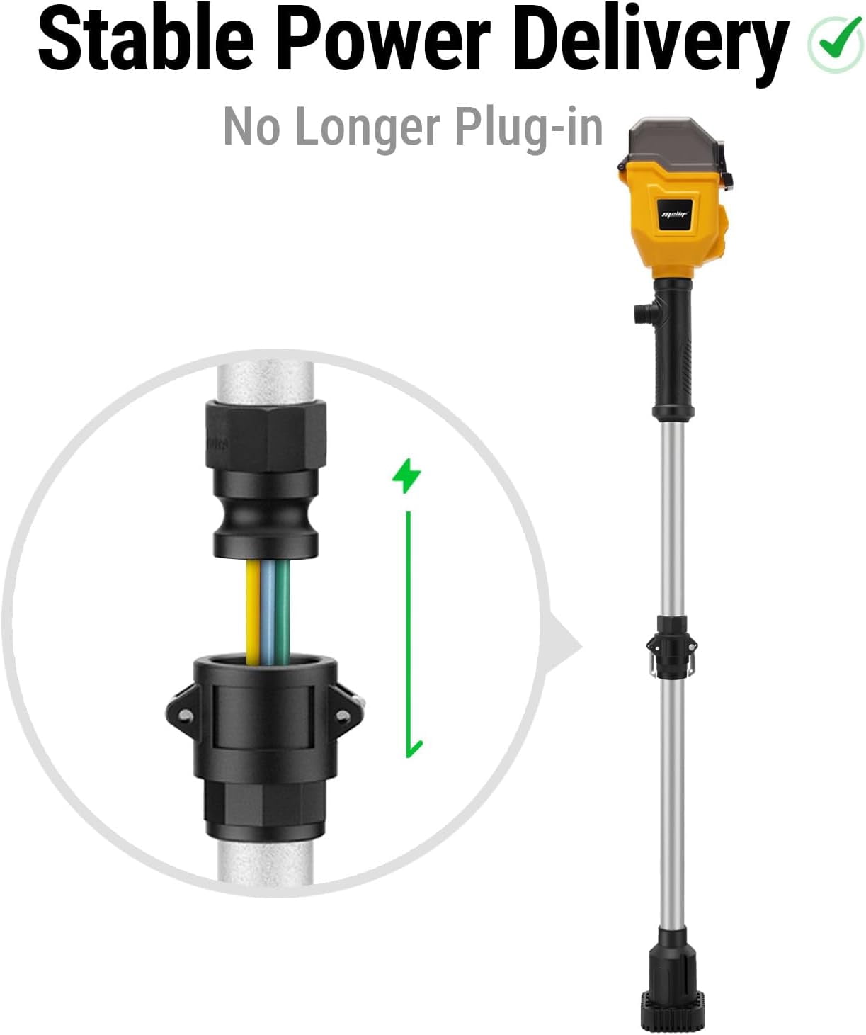 Mellif Cordless Stick Water Transfer Pump Compatible with DeWalt 20V MAX Battery (Tool Only)
