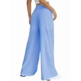 thumbnail image 5 of Women Wide Leg Linen Pants, High Waisted Summer Casual Cotton Linen Palazzo Pants with Pockets XXXL, 5 of 6