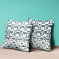 thumbnail image 3 of Lotus Indoor/Outdoor Pillow with Removable Cover in White Gray Blue26x26, 3 of 4