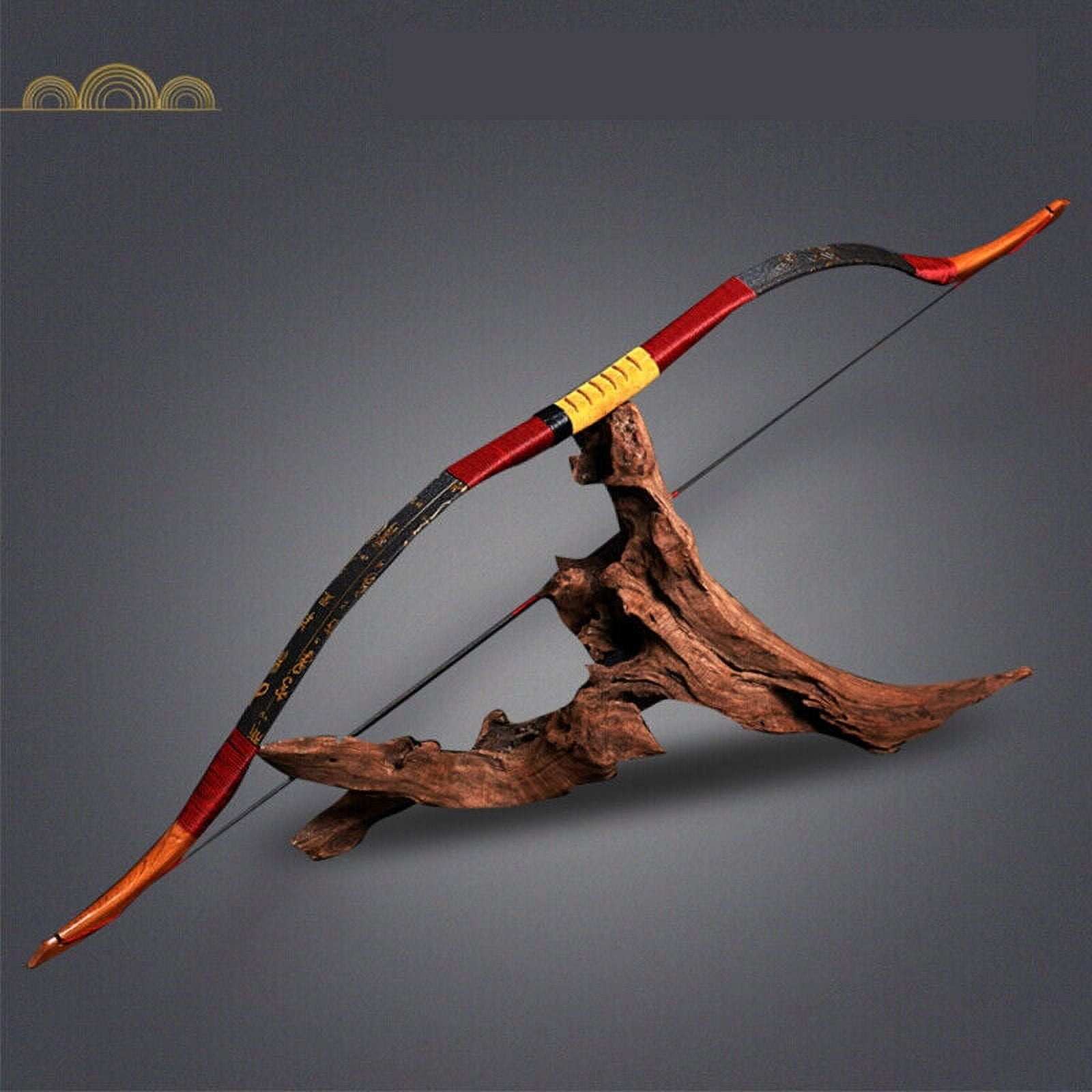 AMEYXGS Traditional Archery Recurve Bow Longbow Horsebow & Arm guard & Carbon Arrows