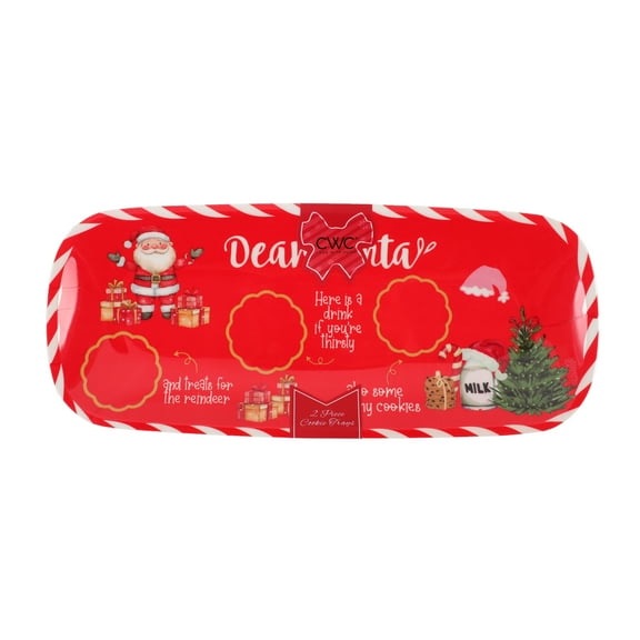 Cook With Color Holiday Cookie Trays, Set of 2 – Festive Baking & Serving Trays for Christmas Cookies & Treats