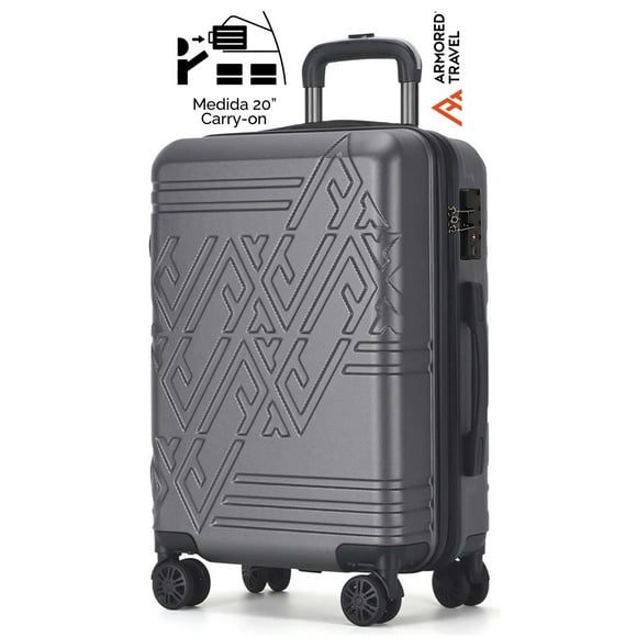 Maleta de viaje Carry-on de mano cabina 20' 10 kg ABS doble calibre candado de alta seguridad TSA LOCK Gris Armored Travel