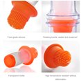 thumbnail image 2 of Cepillo De Almacenamiento Portátil Prensa Portátil Botella De Aceite De Silicona Cepillo Cubierta De Almacenamiento Herramienta Para Hornear (Naranja), 2 of 4