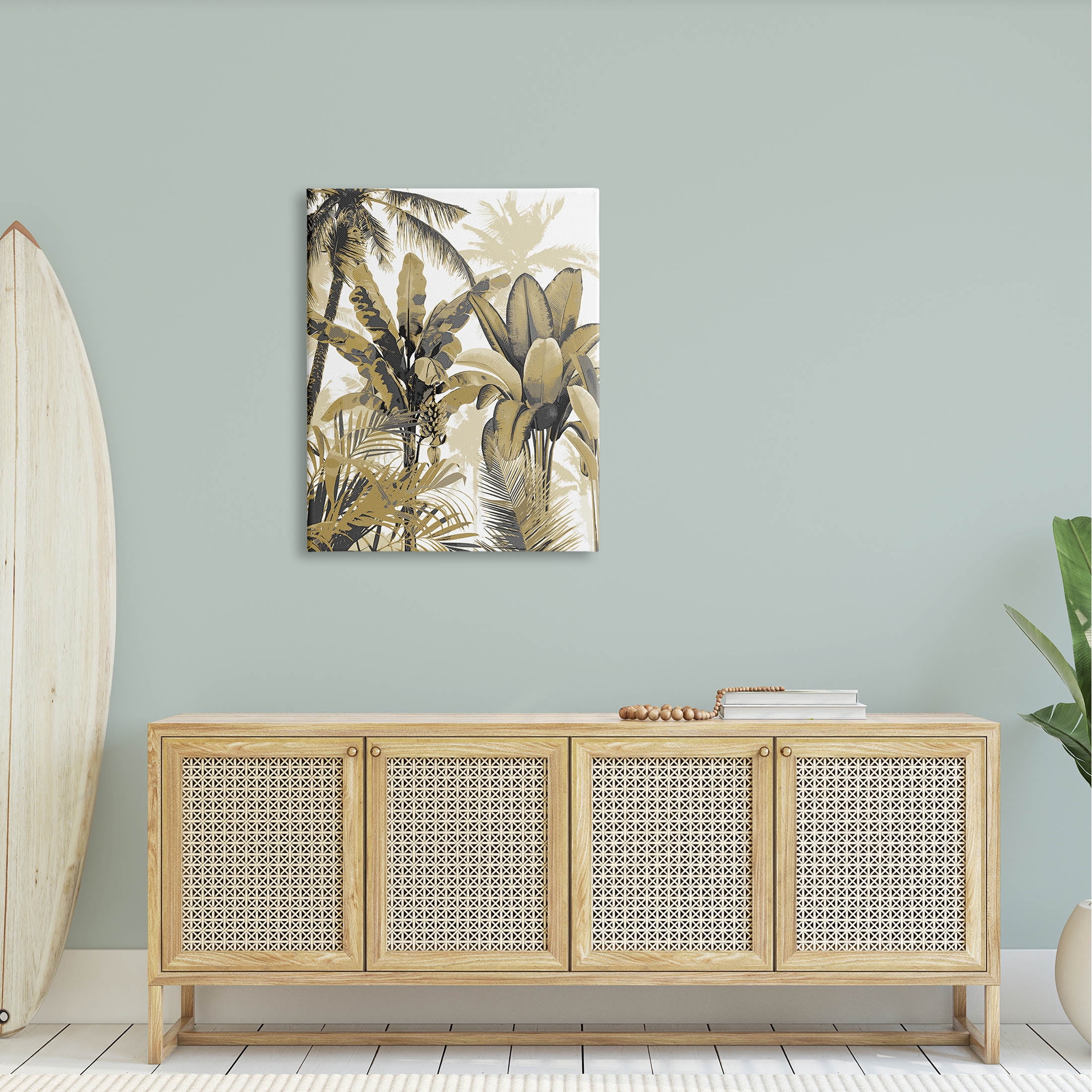 Tropical Varied Layered Palms Botanical & Floral Graphic Art Gallery Wrapped Canvas Print Wall Art