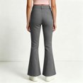 thumbnail image 6 of HAJWOH Girls Flare Pants High Waist Slim Fit School Uniform Y2K Bell Bottoms | Back to School Trousers with Pockets, 6 of 7