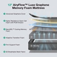 thumbnail image 2 of Novilla AiryFlow™ 12 Inch Twin Size Mattress, Cooling Memory Foam Mattress in a Box with Graphene Cover, PCM Temperature Regulation, NanoGel Foam & Pressure Relief Support, 2 of 13