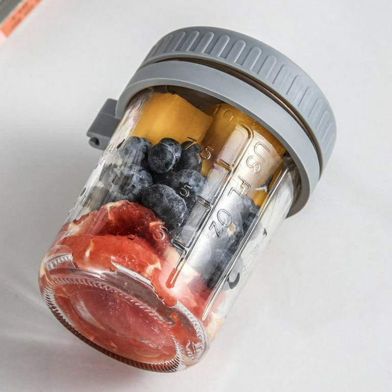 Overnight Oats Container Airtight Oatmeal Container with Lid and Spoon  Portable Overnight Oatmeal Cup with Measurement