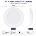 thumbnail image 3 of VeZee' Serving 10" Disposable Plastic Plates Durable Microwave Safe for Daily Use and Parties (100), 3 of 5