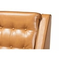 thumbnail image 5 of Baxton Studio Daley Modern and Contemporary Tan Faux Leather Upholstered and Walnut Brown Finished Wood Lounge Armchair, 5 of 5