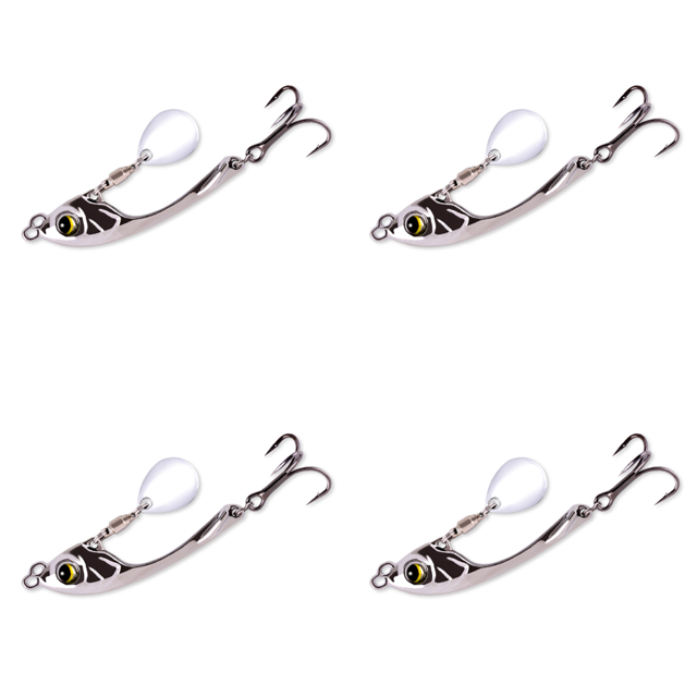 Kuymtek 4 Uds. Herramientas Engranaje Swimbait 5 6 Cm/10g Accesorios Pesca Con Señuelo Artificial (plata 10g)
