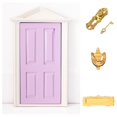thumbnail image 2 of 1:12 DollHouse puerta de madera miniatura con abierto hacia afuera CUTICAT Dollhouse Miniature Furniture, 2 of 8