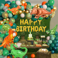 thumbnail image 3 of 121pz Kit Globos Metalicos Dinosaurio Para Decoracion Fiesta Xtellar verde, 3 of 3