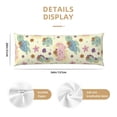 thumbnail image 3 of Picia Turtle Crab Sea Horse Body Pillow Cover - Super Soft Microfiber 20x54 Body Pillow Case - Envelope Closure, Wrinkle, Stain Resistant Body Pillow Cover,Elegant Bedding, 3 of 8