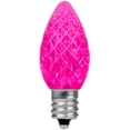 thumbnail image 4 of Novelty Lights Pink C7 LED Faceted Christmas Replacement Bulbs Dimmable 25 Pack, 4 of 5