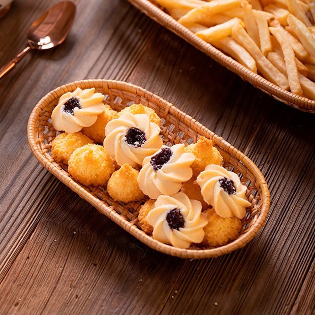 Cesta de almacenamiento de refrigerios, contenedor de almacenamiento de ratán, contenedor de almacenamiento artesanal, cesta de frutas, integración perfecta