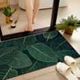 thumbnail image 4 of JML Non-Slip MicrofiberFabric & Rubber Doormat - Soft Entryway Rug for Home/Office (16"x24") - Easy Clean Door Mat for Indoor/Outdoor Use, Dark Green Leaves, 4 of 5